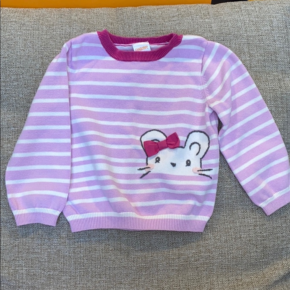 Toddler girls 2T Gymboree peek-a-boo mouse sweater